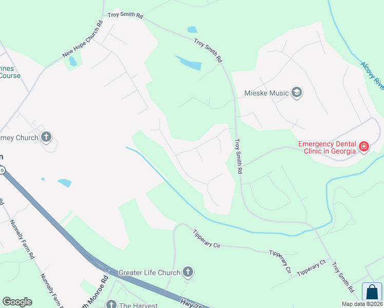 map of restaurants, bars, coffee shops, grocery stores, and more near 2140 Oakridge Avenue in Monroe