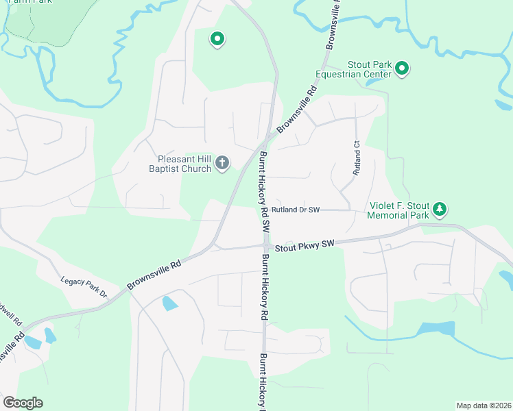 map of restaurants, bars, coffee shops, grocery stores, and more near 5650 Burnt Hickory Road in Powder Springs