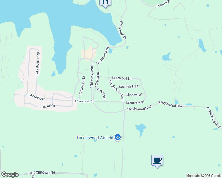 map of restaurants, bars, coffee shops, grocery stores, and more near 881 Tanglewood Trail in Pottsboro