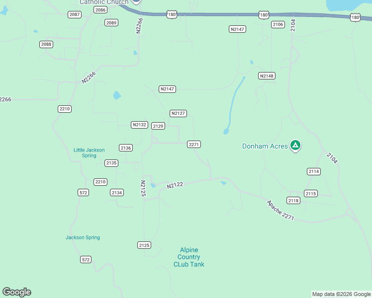 map of restaurants, bars, coffee shops, grocery stores, and more near County Road 2271 in Alpine