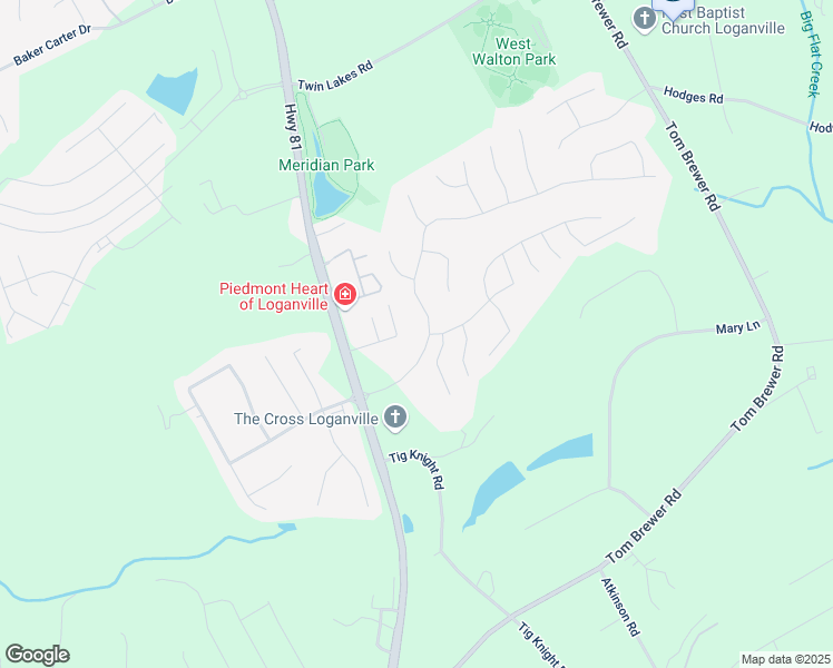 map of restaurants, bars, coffee shops, grocery stores, and more near 112 Tara Boulevard in Loganville