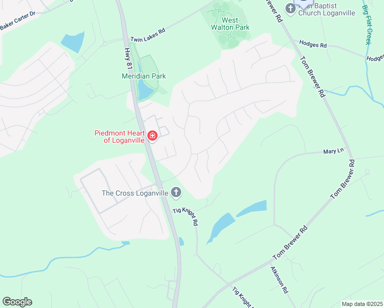 map of restaurants, bars, coffee shops, grocery stores, and more near 715 Arbor Drive in Loganville