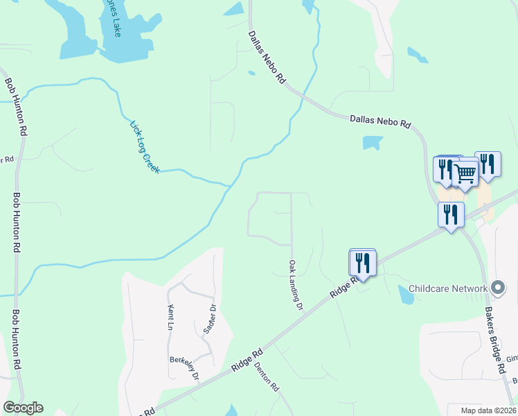 map of restaurants, bars, coffee shops, grocery stores, and more near 272 Oak Landing Circle in Douglasville