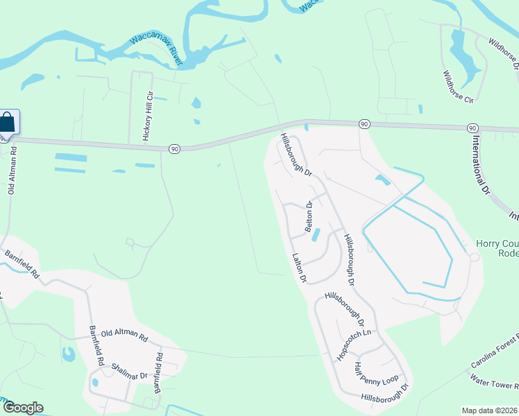 map of restaurants, bars, coffee shops, grocery stores, and more near 720 Lalton Drive in Conway