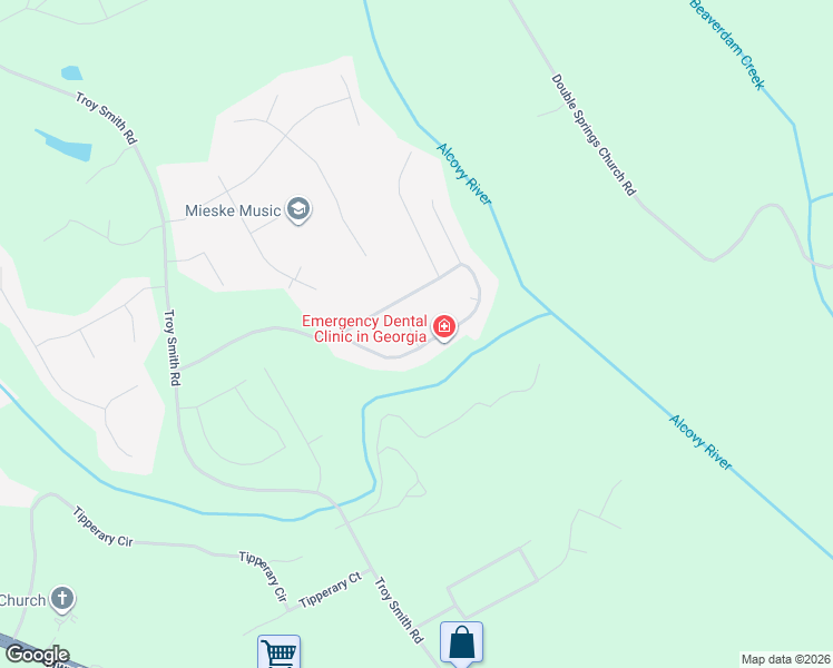 map of restaurants, bars, coffee shops, grocery stores, and more near 1853 River Bluff Road in Monroe