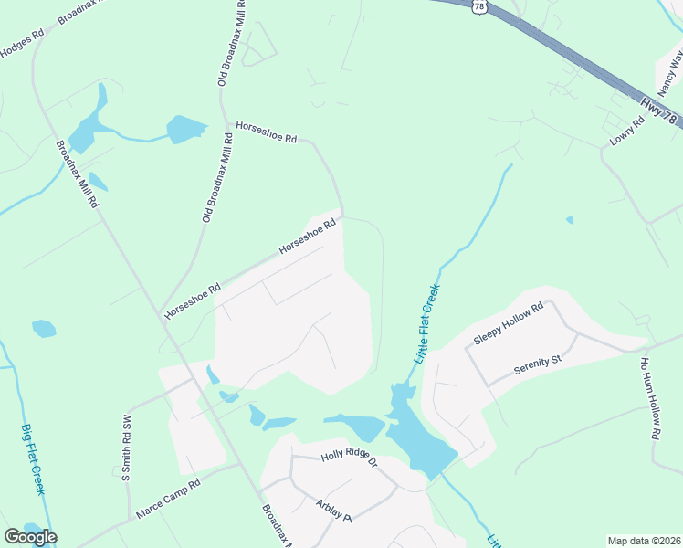 map of restaurants, bars, coffee shops, grocery stores, and more near 7034 Memory Lane in Loganville