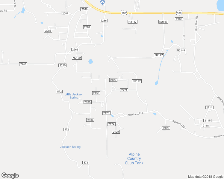 map of restaurants, bars, coffee shops, grocery stores, and more near County Road 2129 in Alpine