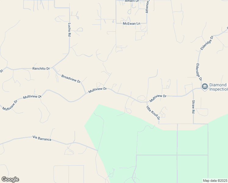 map of restaurants, bars, coffee shops, grocery stores, and more near Multiview Drive in Lake Mathews