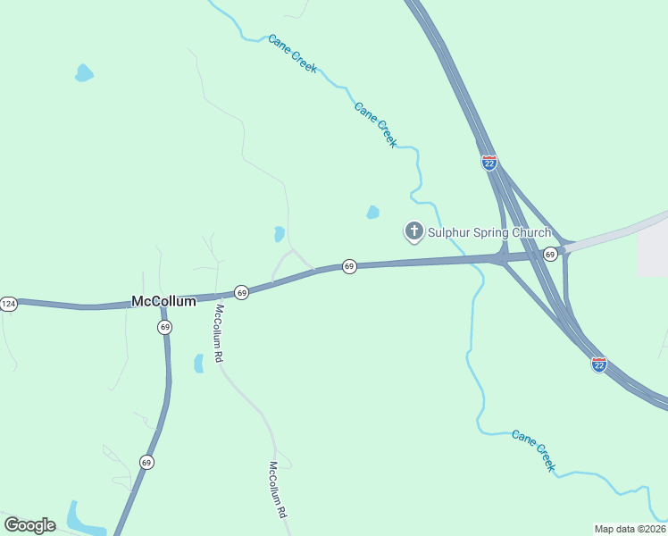 map of restaurants, bars, coffee shops, grocery stores, and more near 18849 Alabama 69 in Jasper