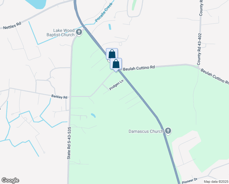 map of restaurants, bars, coffee shops, grocery stores, and more near 750 Pridgen Lane in Sumter