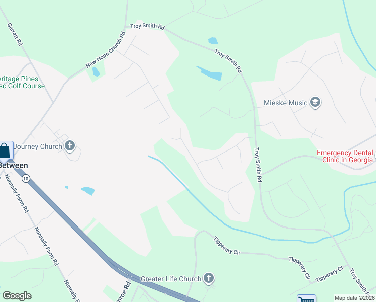 map of restaurants, bars, coffee shops, grocery stores, and more near 2752 Oakmont Way in Monroe