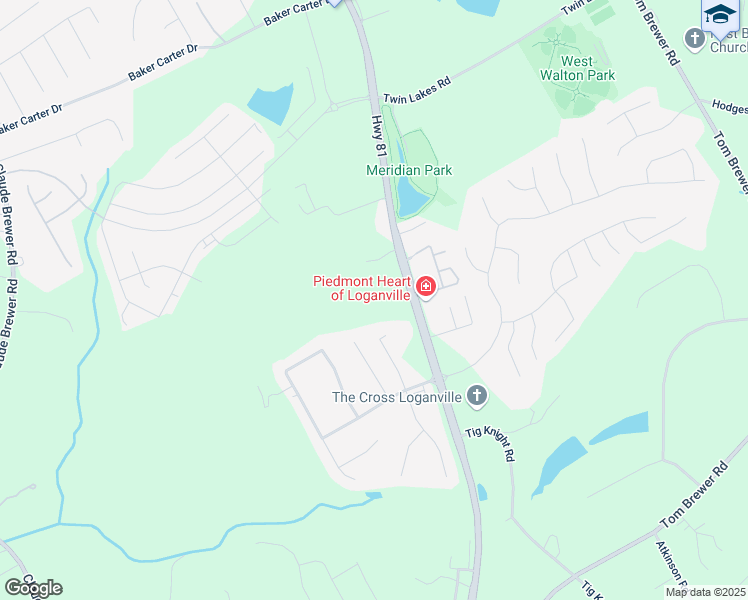 map of restaurants, bars, coffee shops, grocery stores, and more near 3460 Highway 81 in Loganville
