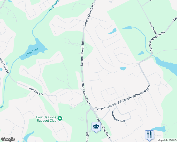 map of restaurants, bars, coffee shops, grocery stores, and more near 2931 Oakwilde Court in Snellville