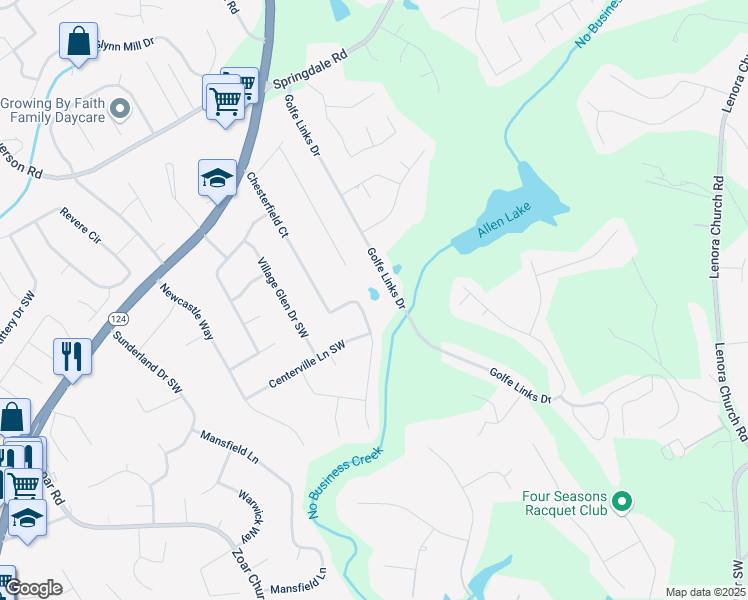 map of restaurants, bars, coffee shops, grocery stores, and more near 3291 Chesterfield Court in Snellville