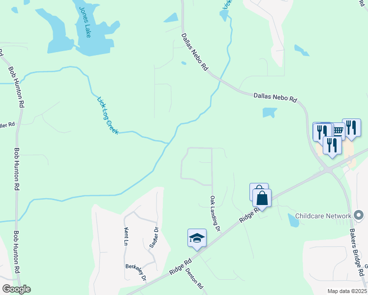 map of restaurants, bars, coffee shops, grocery stores, and more near 321 Oak Landing Circle in Douglasville