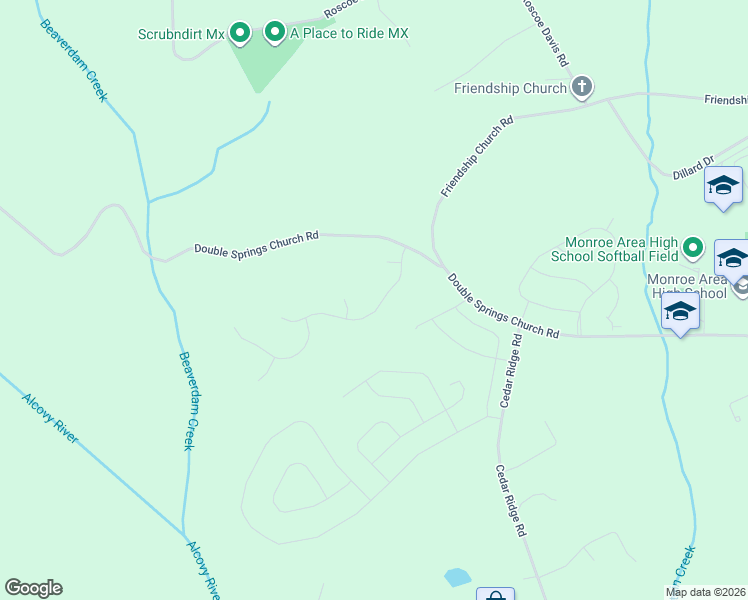 map of restaurants, bars, coffee shops, grocery stores, and more near 1211 Morgans Run in Monroe