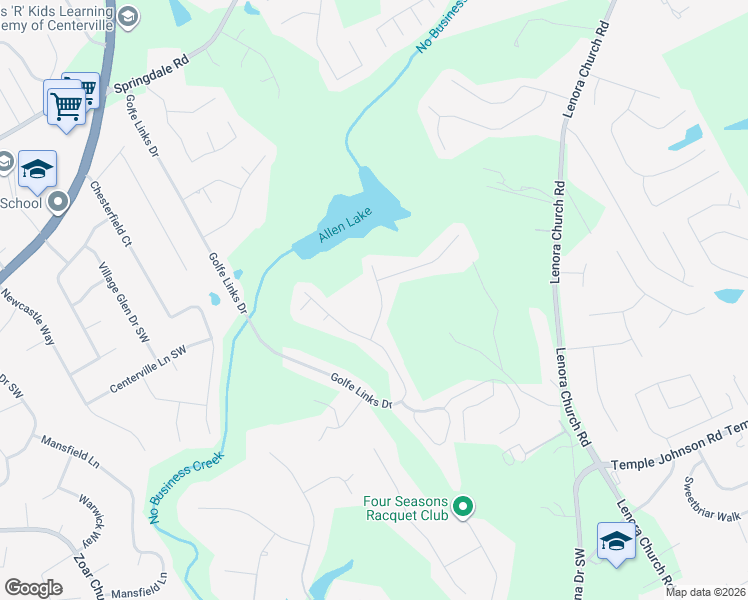 map of restaurants, bars, coffee shops, grocery stores, and more near 3385 Sandwedge Lane in Snellville
