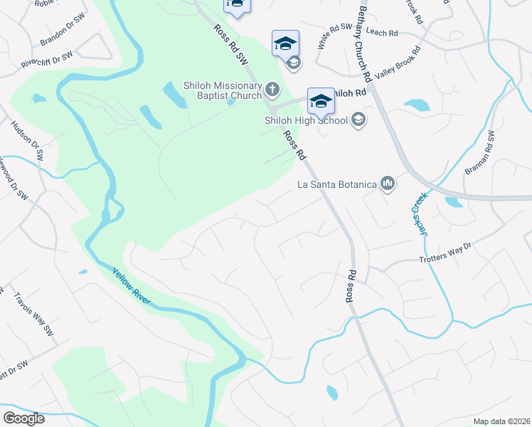 map of restaurants, bars, coffee shops, grocery stores, and more near 2663 Shiloh Hills Ct in Snellville