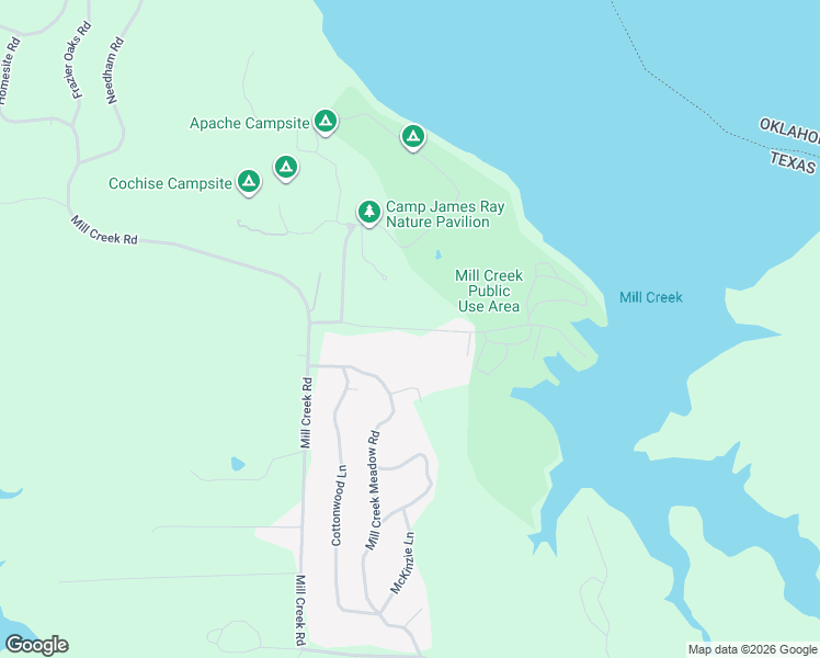 map of restaurants, bars, coffee shops, grocery stores, and more near 224 Mill Creek Resort Road in Pottsboro