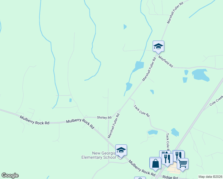 map of restaurants, bars, coffee shops, grocery stores, and more near 406 New Georgia Drive in Dallas