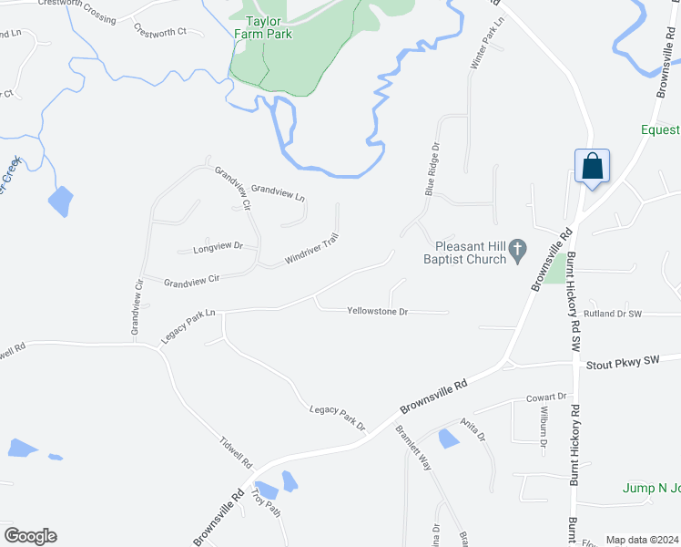map of restaurants, bars, coffee shops, grocery stores, and more near 591 Legacy Park Lane in Powder Springs
