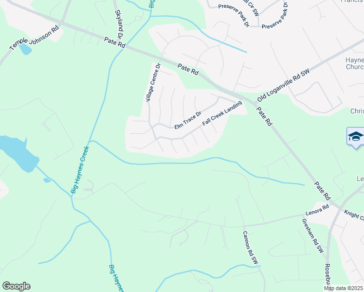 map of restaurants, bars, coffee shops, grocery stores, and more near 3937 Willow Fields Lane in Loganville