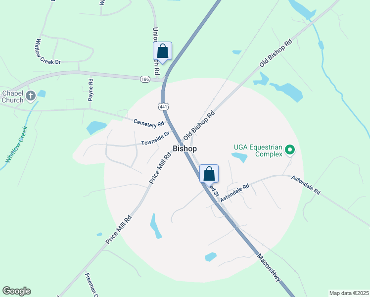 map of restaurants, bars, coffee shops, grocery stores, and more near in Bishop