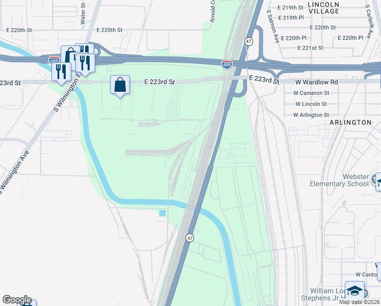 map of restaurants, bars, coffee shops, grocery stores, and more near in Carson