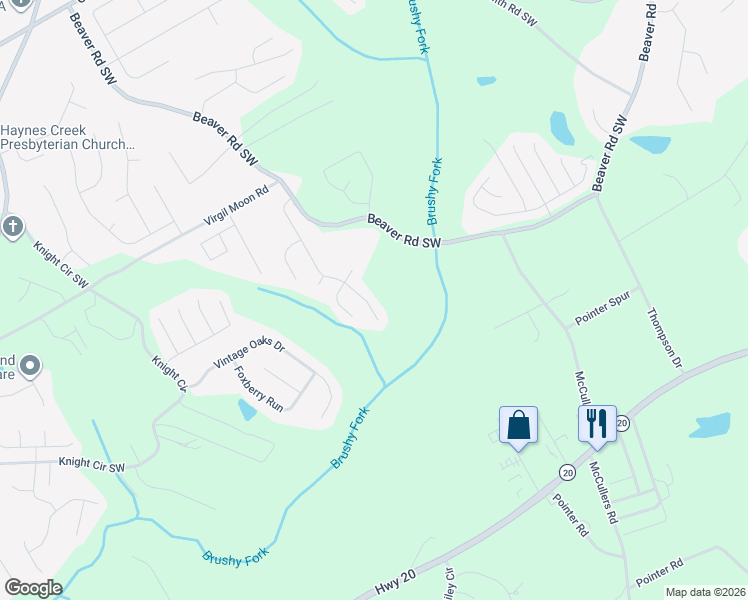 map of restaurants, bars, coffee shops, grocery stores, and more near 4428 Webb Meadows Drive in Loganville