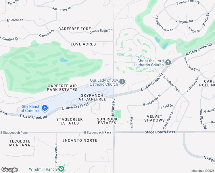 map of restaurants, bars, coffee shops, grocery stores, and more near 8502 East Cave Creek Road in Cave Creek