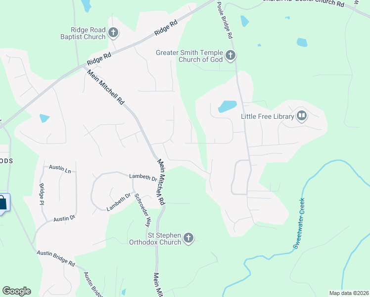 map of restaurants, bars, coffee shops, grocery stores, and more near 157 Starlyn Drive in Hiram