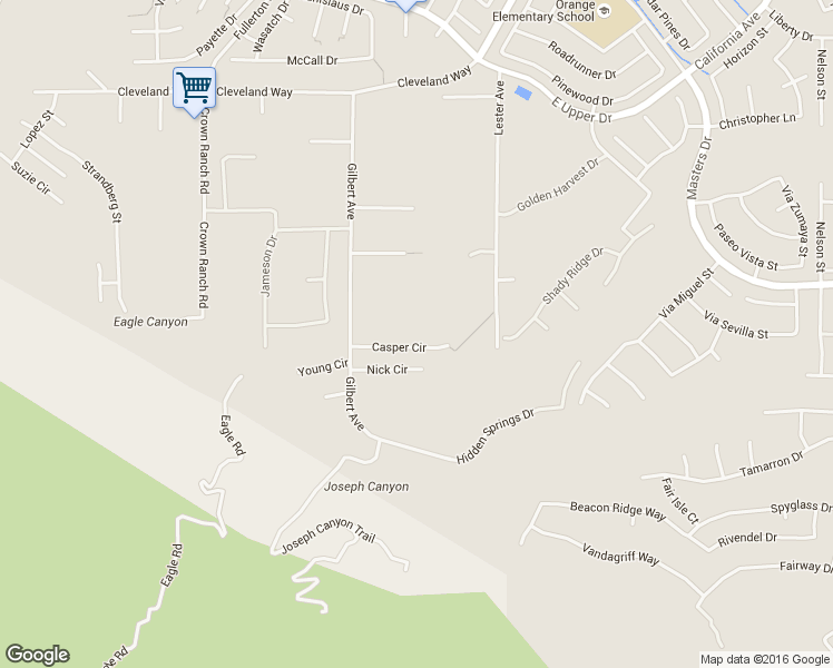map of restaurants, bars, coffee shops, grocery stores, and more near 1143 Casper Circle in Corona