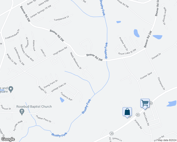 map of restaurants, bars, coffee shops, grocery stores, and more near 4398 Webb Meadows Drive in Loganville