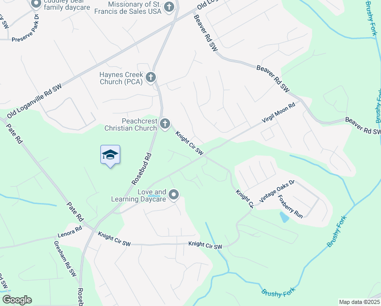 map of restaurants, bars, coffee shops, grocery stores, and more near 4180 Eden Valley Drive in Loganville