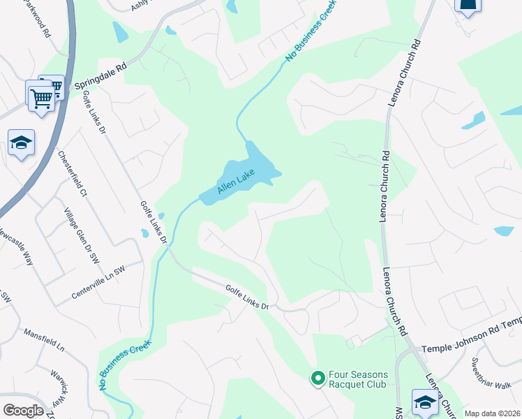 map of restaurants, bars, coffee shops, grocery stores, and more near 3330 Sandwedge Lane in Snellville