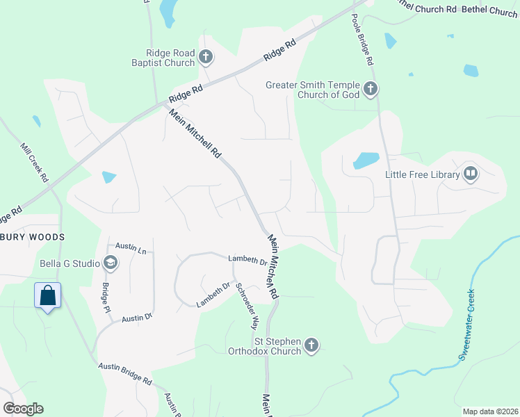 map of restaurants, bars, coffee shops, grocery stores, and more near 485 Mein Mitchell Road in Hiram