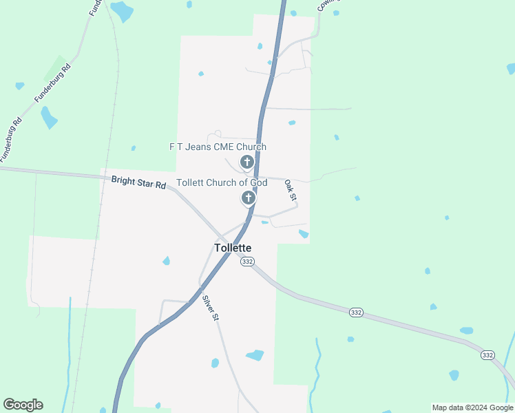 map of restaurants, bars, coffee shops, grocery stores, and more near 604 Oak Street in Mineral Springs