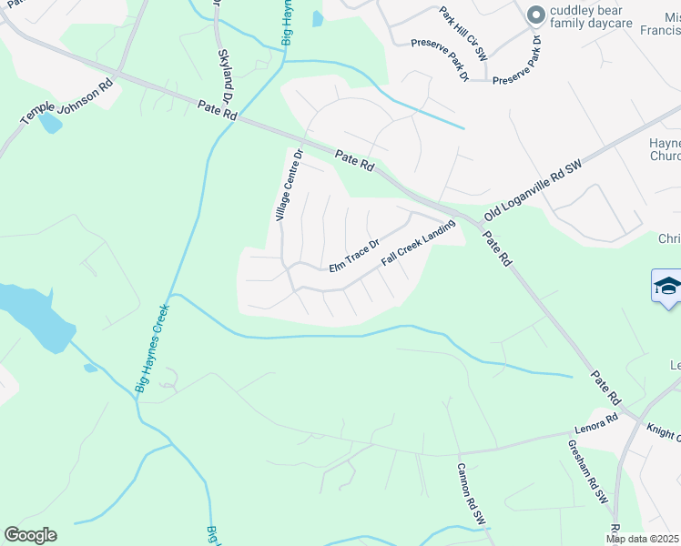 map of restaurants, bars, coffee shops, grocery stores, and more near 4029 Elm Trace Drive in Loganville