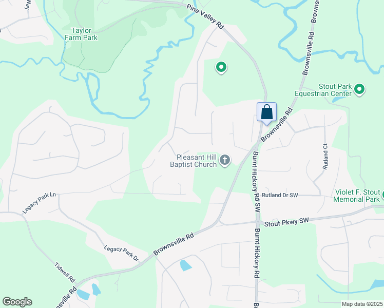 map of restaurants, bars, coffee shops, grocery stores, and more near 58 Yosemite Lane in Powder Springs