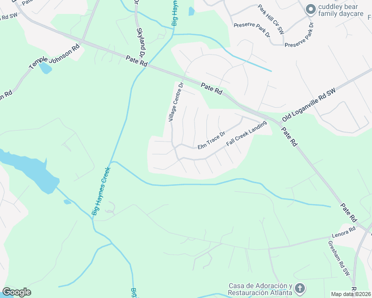 map of restaurants, bars, coffee shops, grocery stores, and more near 3959 Elm Trace Drive in Loganville