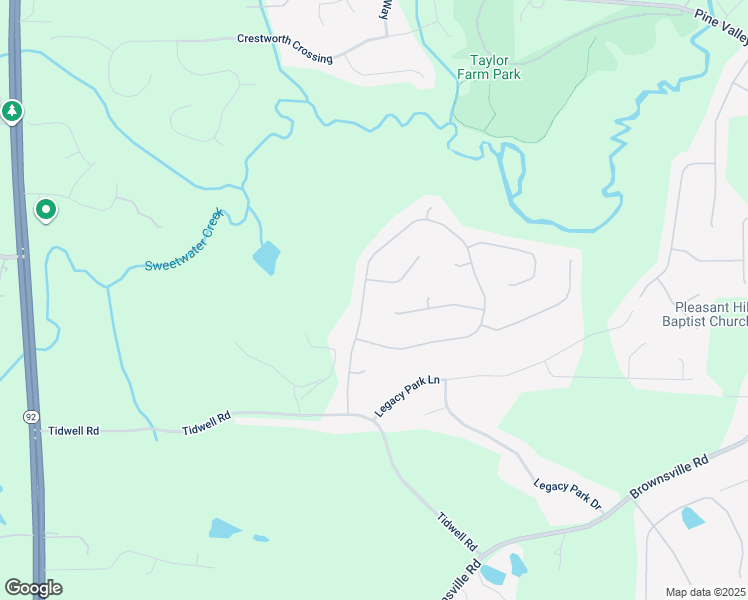 map of restaurants, bars, coffee shops, grocery stores, and more near 304 Grandview Circle in Powder Springs