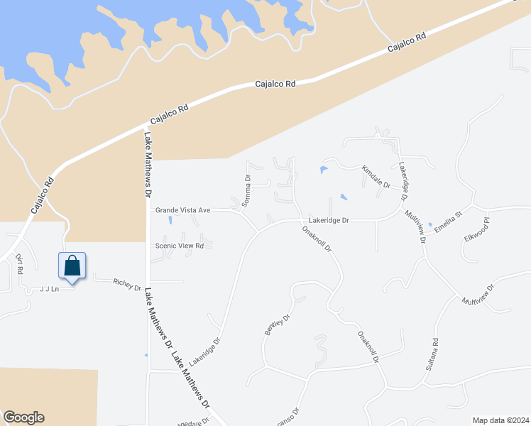 map of restaurants, bars, coffee shops, grocery stores, and more near 20600 Lakeridge Drive in Perris