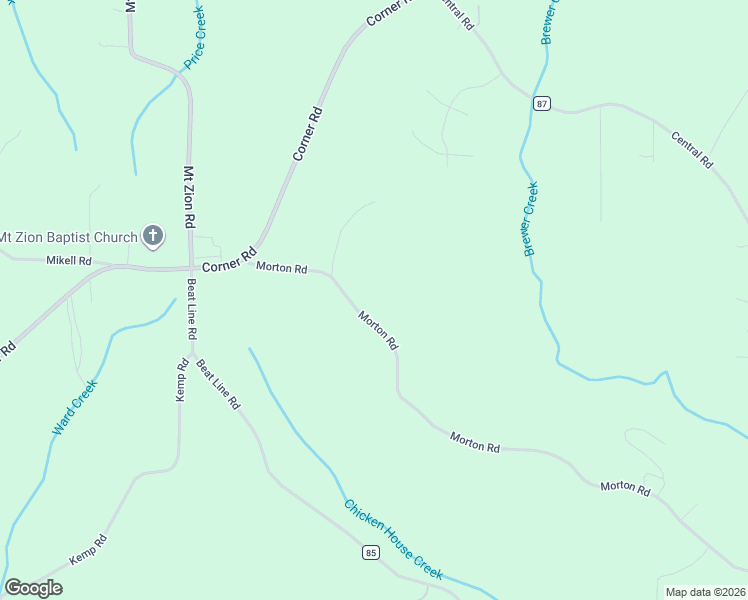 map of restaurants, bars, coffee shops, grocery stores, and more near 2271 Morton Road in Warrior