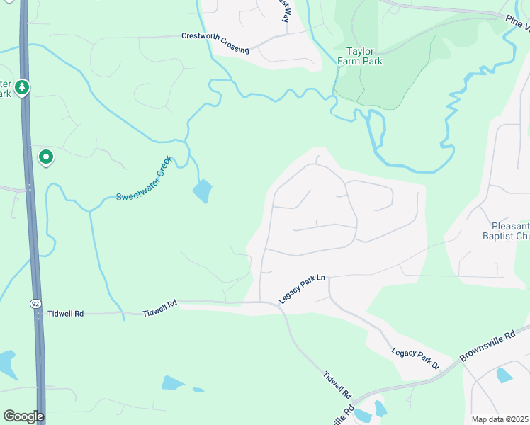 map of restaurants, bars, coffee shops, grocery stores, and more near 304 Grandview Circle in Powder Springs