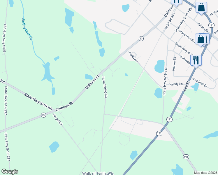 map of restaurants, bars, coffee shops, grocery stores, and more near 15 Rosa Spring Road in Johnston