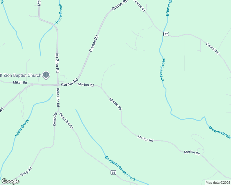 map of restaurants, bars, coffee shops, grocery stores, and more near 2271 Morton Road in Warrior