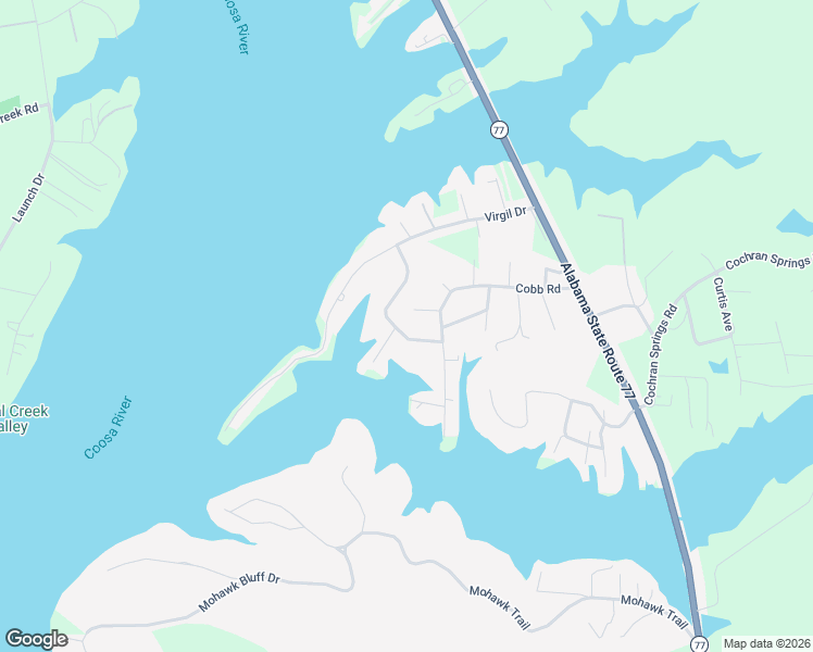 map of restaurants, bars, coffee shops, grocery stores, and more near 240 Firecracker Lane in Ohatchee