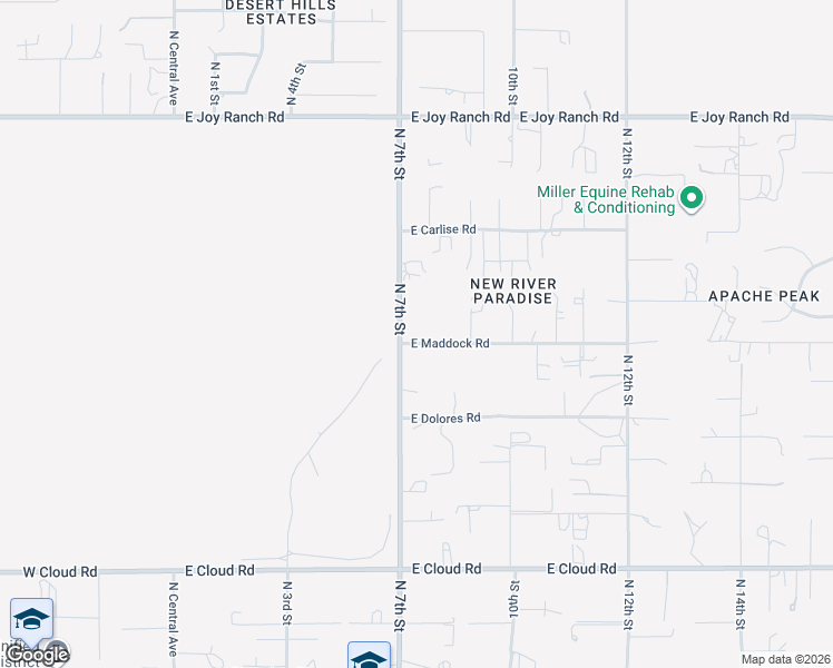 map of restaurants, bars, coffee shops, grocery stores, and more near 36831 North 7th Street in Phoenix