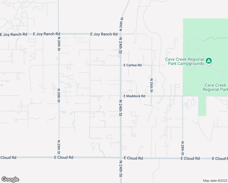 map of restaurants, bars, coffee shops, grocery stores, and more near 37106 North 24th Street in Phoenix