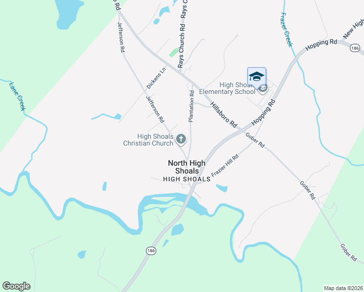 map of restaurants, bars, coffee shops, grocery stores, and more near 232 Jefferson Road in Bishop